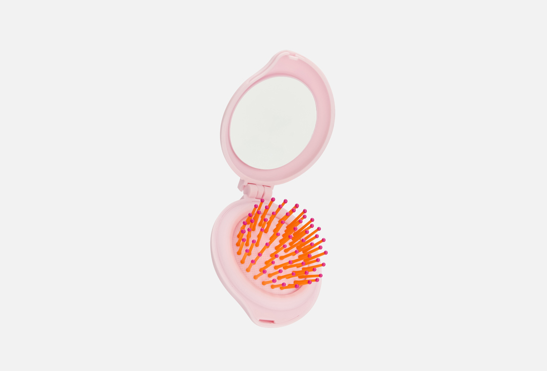

Расческа для волос с зеркальцем ESSENCE, Розовый, You make my day! Pocket hair brush & mirror 1 шт