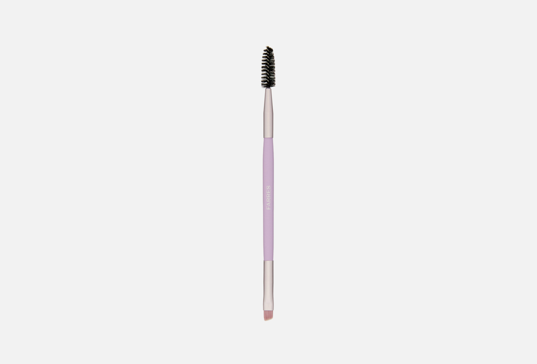 Изображение товара двухсторонняя кисть для бровей FARRES Double-sided eyebrow brush lavender series