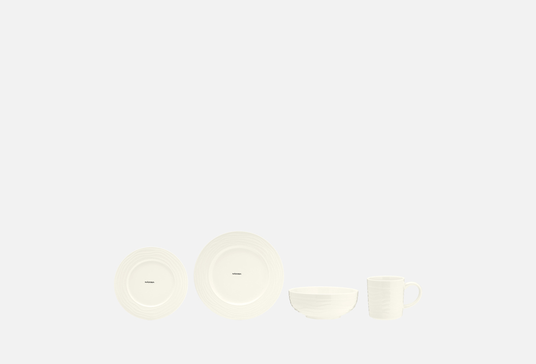 

Столовый сервиз NADOBA, Белый, AURORA, на 4 персоны 16 предметов 16 шт