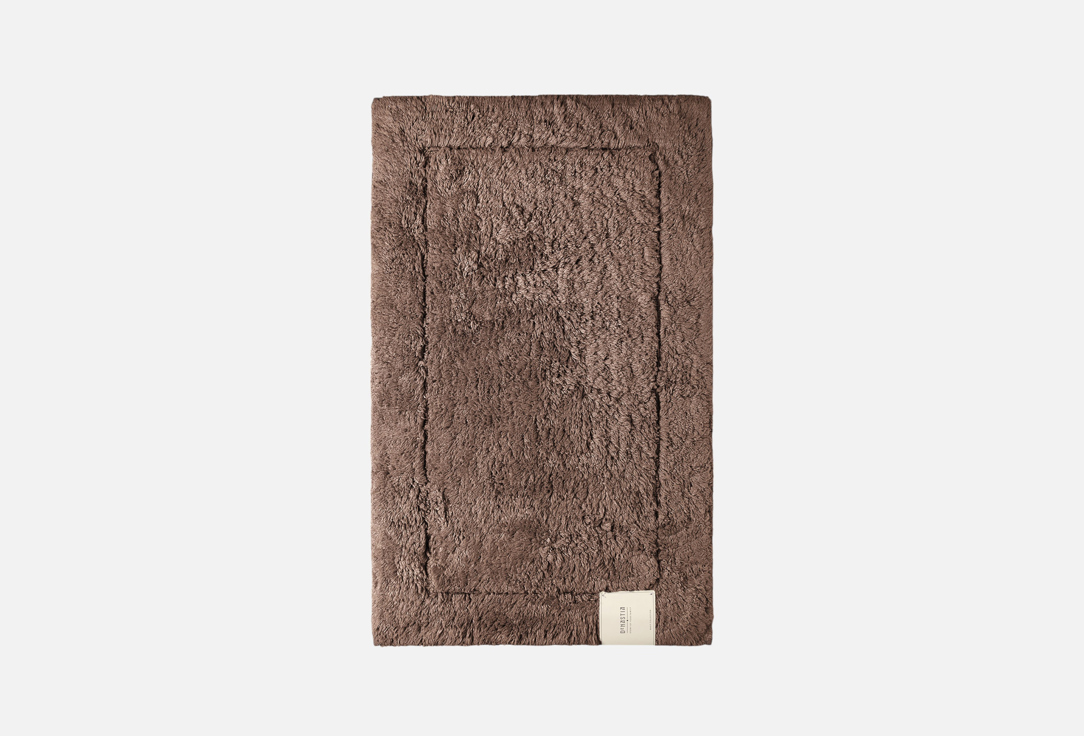 Изображение товара Коврик для ванной DeNASTIA SOFT COLLECTION 50x80 коричневый индийский хлопок вискоза