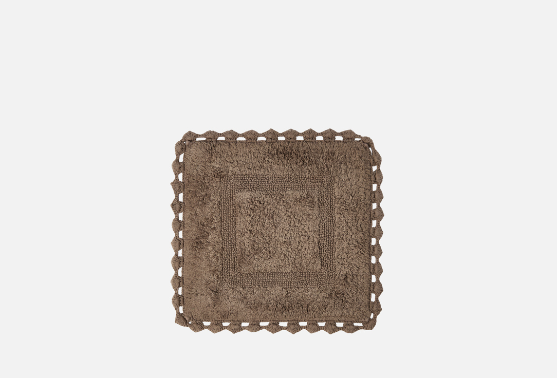 

Коврик для туалета DENASTIA, Серый, 50x50, кружево, тёмно-серый 1 шт