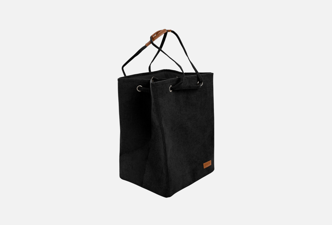 

Корзина для белья DENASTIA, Черный, Вельвет NEW, 35x30x50, черный 1 шт