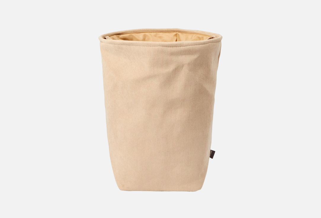 

Корзина для белья DENASTIA, Белый, Вельвет, 36x36x45, молочный 1 шт