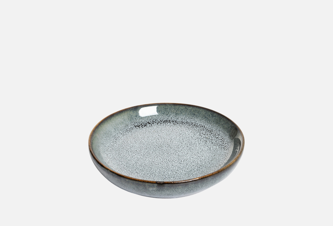 Изображение товара Мыльница DeNASTIA reactive Deco 10,5x10,5x2,5 см керамика серый стиль минимализм