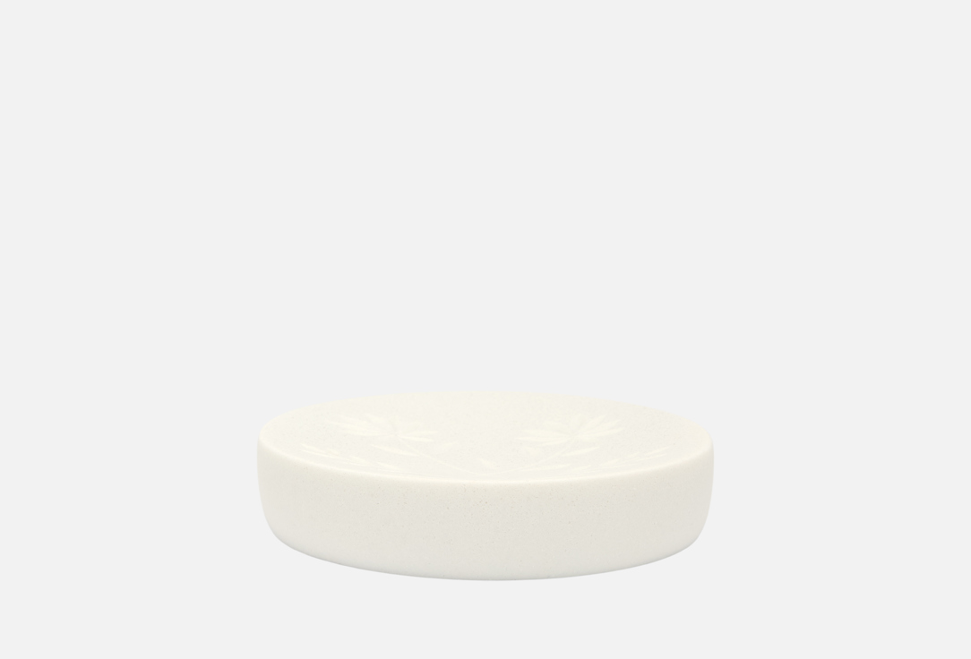 

Мыльница DENASTIA, Белый, Гравировка цветы, белый 1 шт