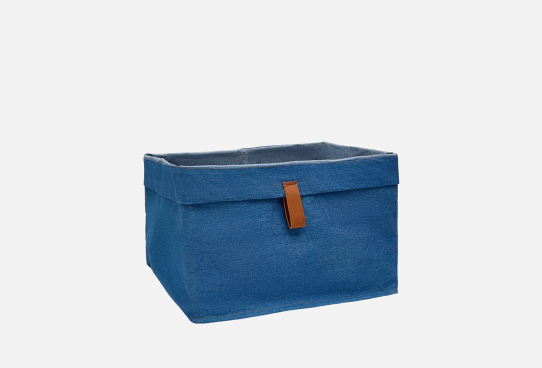 Изображение товара Органайзер для хранения Denim 38x24x24 см хлопок синий DeNASTIA