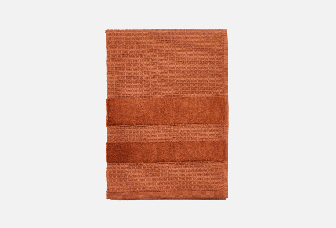 

Полотенце DENASTIA, Оранжевый, 40x70, КРАФТ, коралловый 1 шт