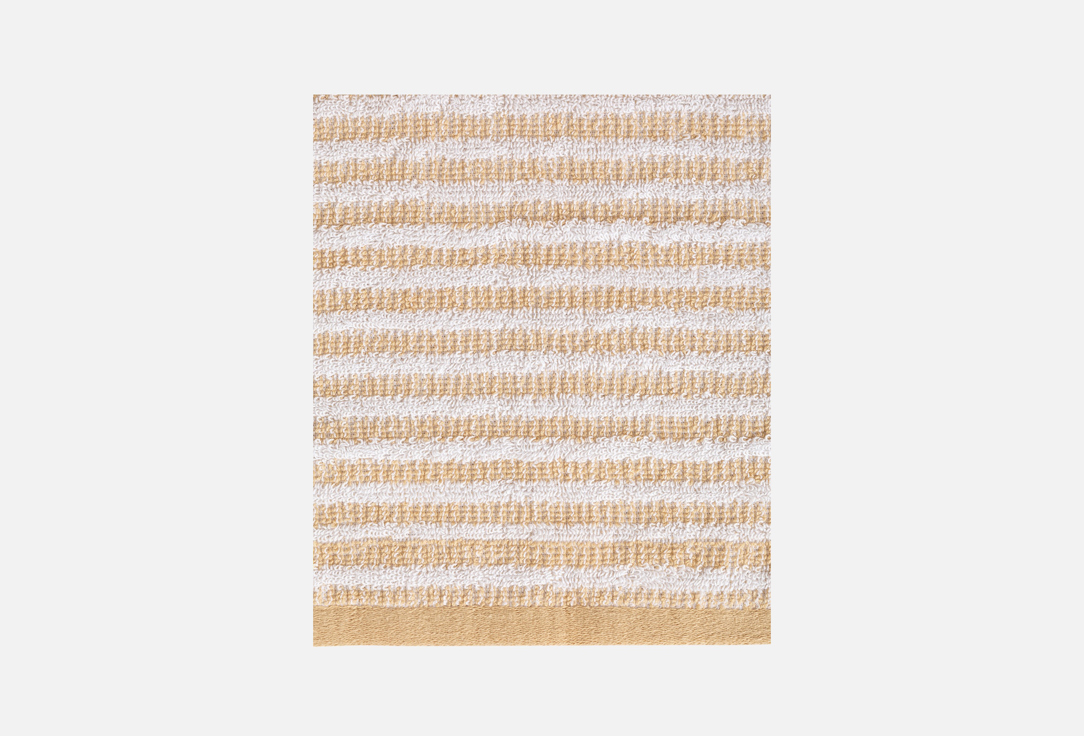 Изображение товара Полотенце махровое DeNASTIA Motive полоски, 100x150, бежевый