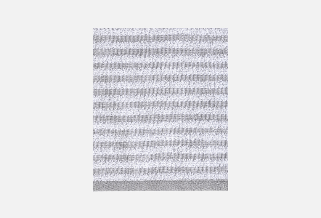 Изображение товара Полотенце махровое DeNASTIA Motive полоски, 100x150, серый