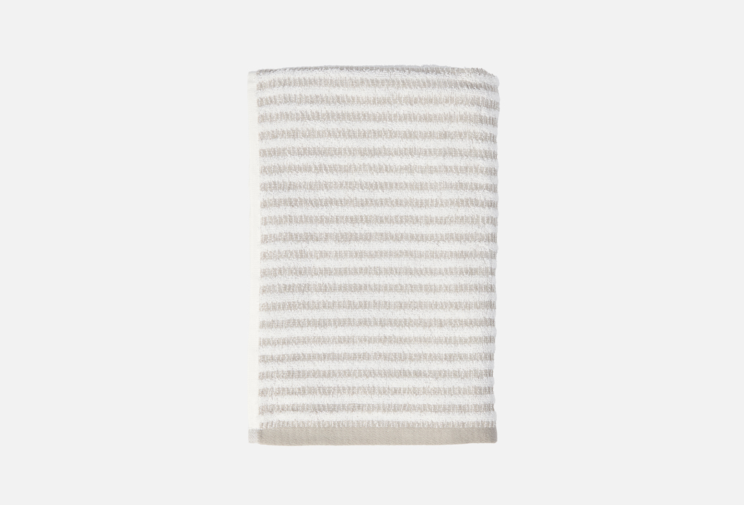 Изображение товара Махровое полотенце DeNASTIA Motive полоски 70x140 серое хлопок