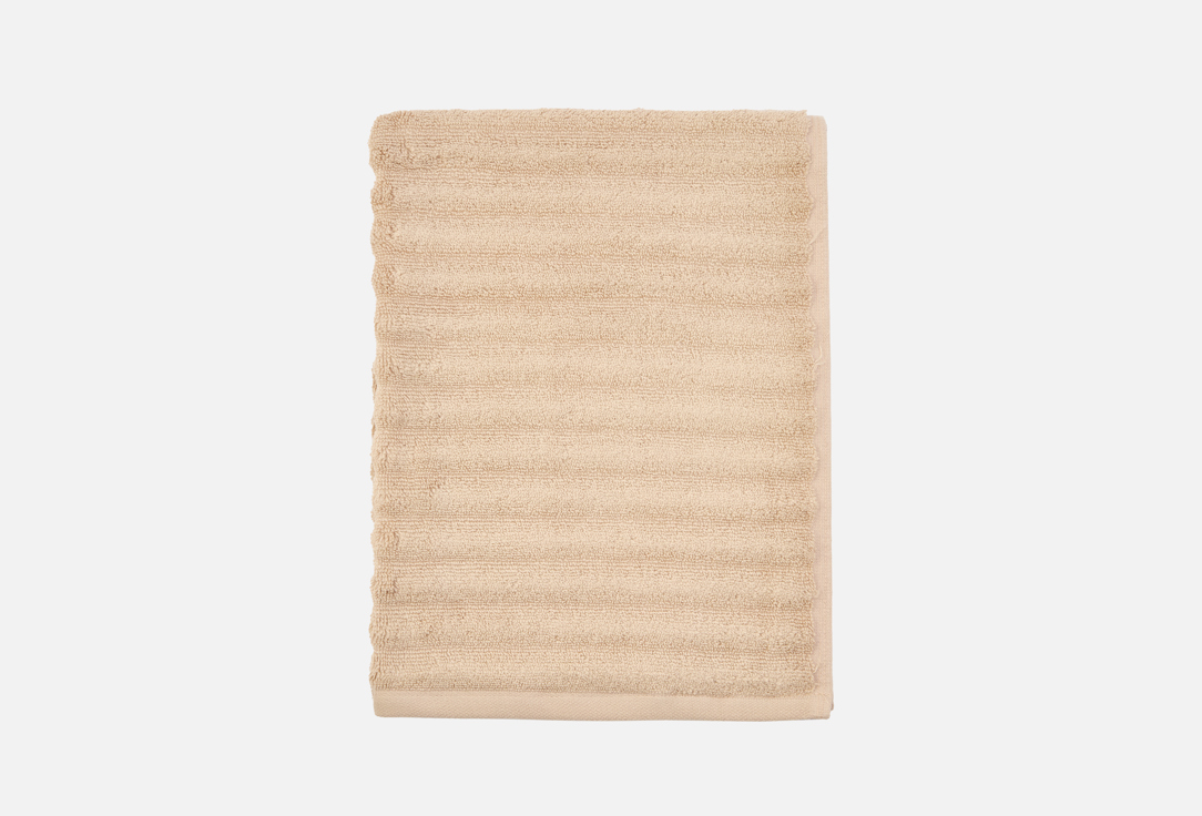 

Полотенце махровое DENASTIA, Бежевый, Узкая Волна, 50x90, бежевый 1 шт