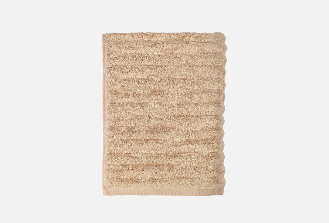 

Полотенце махровое DENASTIA, Бежевый, Узкая Волна, 70x130, бежевый 1 шт