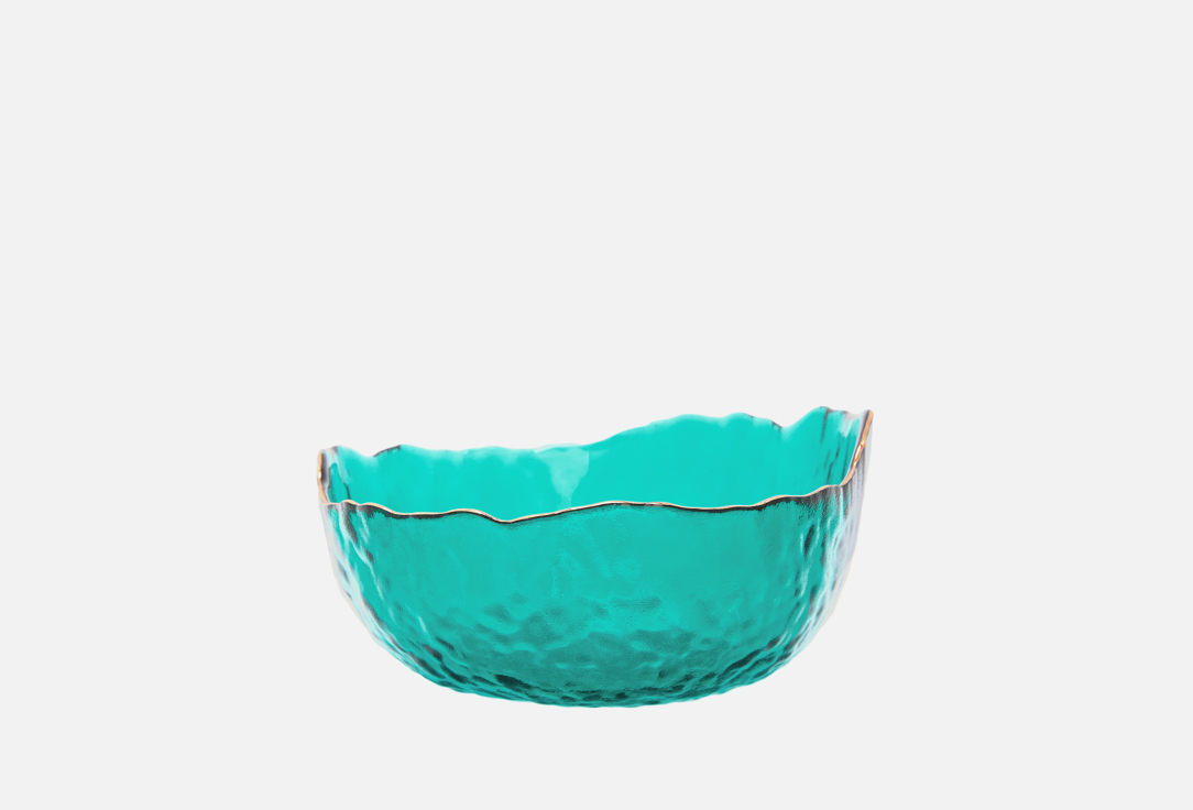 Изображение товара Салатник маленький LUCKY 13x6,5, зеленый с золотой каймой