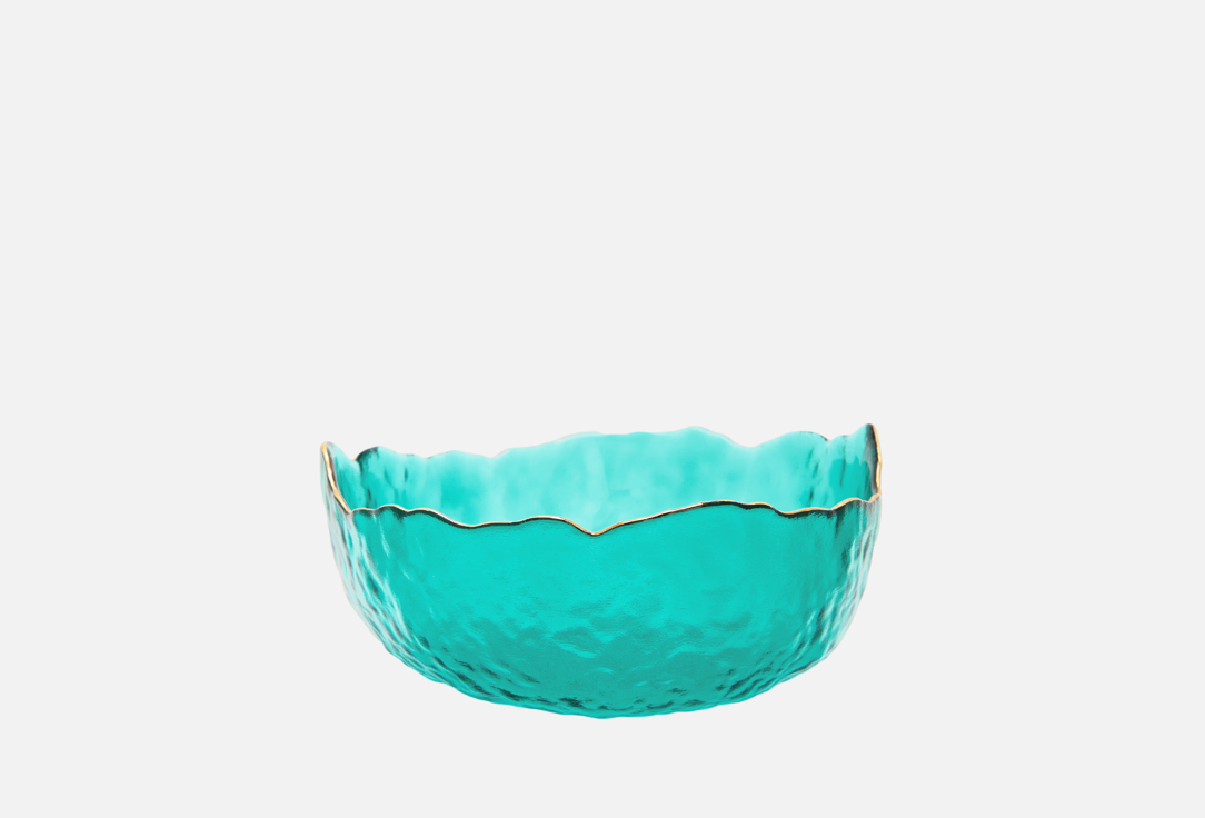 Изображение товара Салатник средний LUCKY 17x8,5, зеленый с золотой каймой