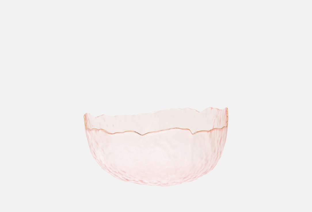 

Салатник большой LUCKY, Розовый, D20x9, розовый с золотой каймой 1 шт