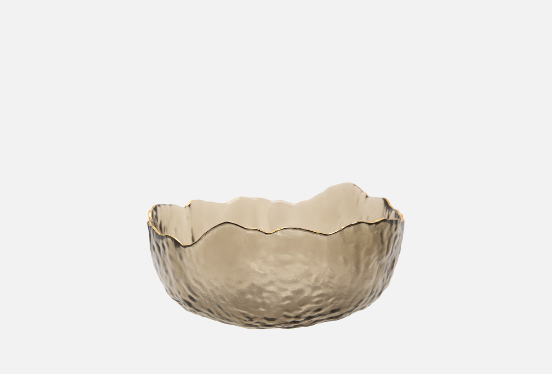 Изображение товара Салатник средний LUCKY 17x8,5, серый с золотой каймой