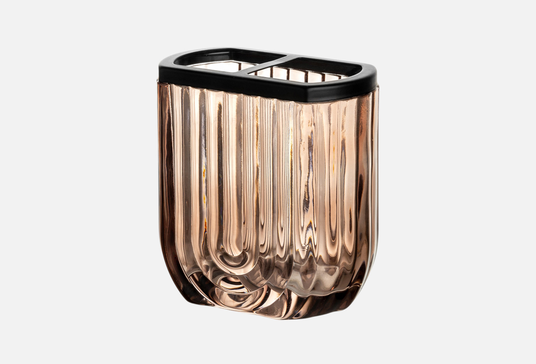 

Стакан для зубных щеток DENASTIA, Коричневый, Barbara, 10x6x10,5, коричневый 1 шт