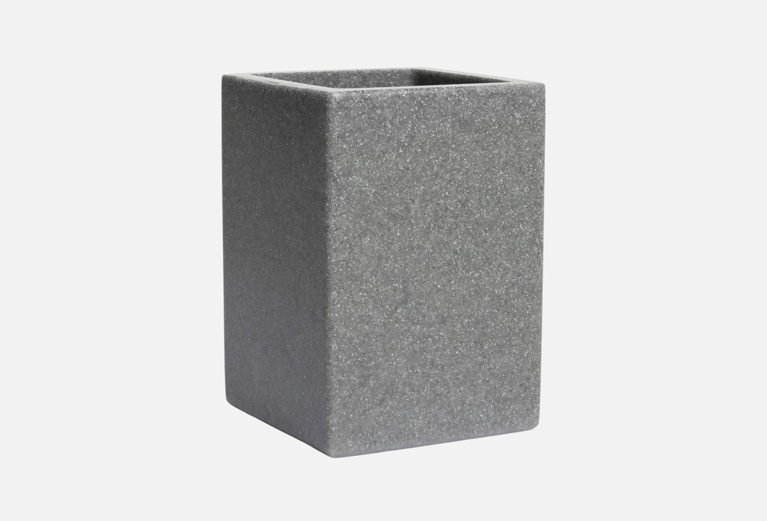 Изображение товара Стакан для зубных щеток DeNASTIA Quadro 6,8x6,8x10 см серый