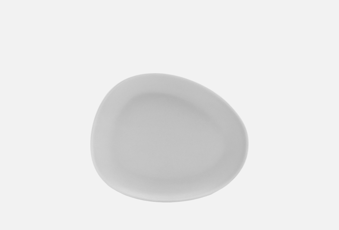 

Тарелка плоская DENASTIA, Серый, Оливки-однотон, 18x15x2,3, серый 1 шт