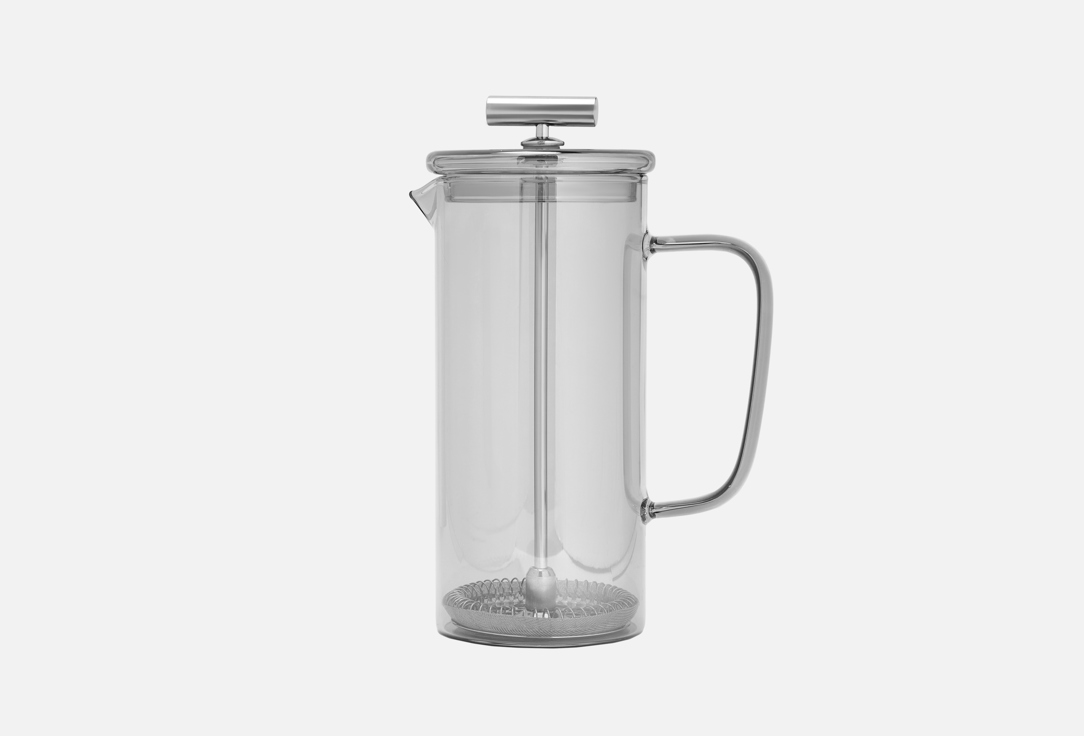 

Чайник заварочный DENASTIA, Серый, Crystal, френч-пресс, серый 1 шт