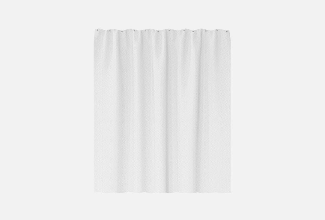 

Шторка для ванной DENASTIA, Белый, Вафля, 180x200, белый 1 шт