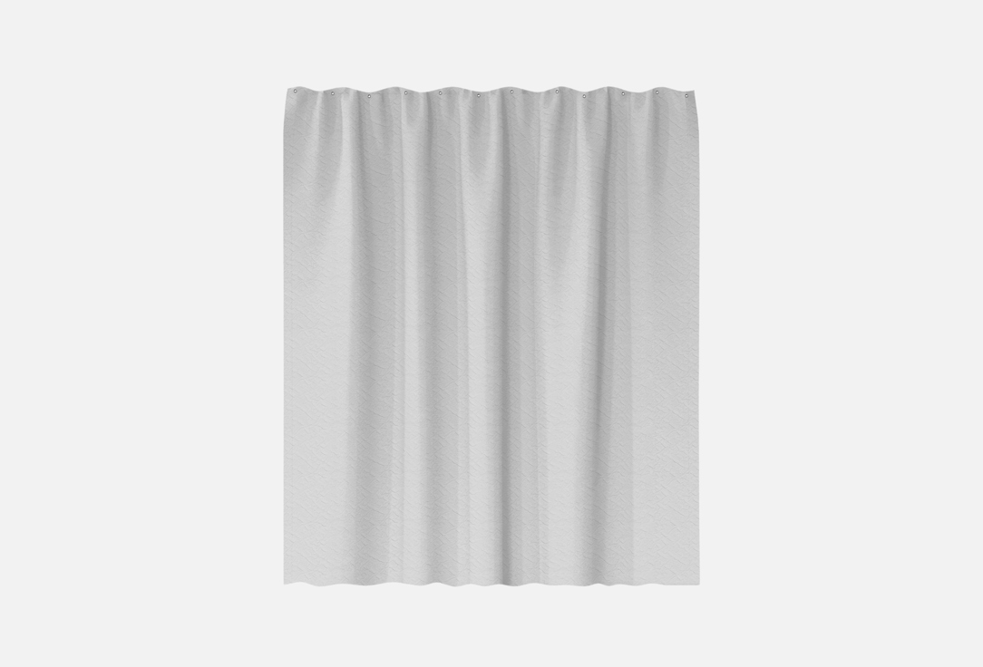 

Шторка для ванной DENASTIA, Серый, Жатка, 200x200, светло-серый 1 шт