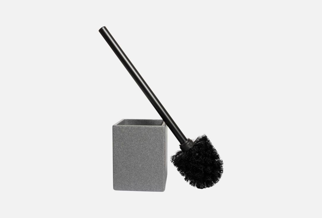 Изображение товара Щётка для унитаза с подставкой DeNASTIA Quadro, 9,5x9,5x37, серый