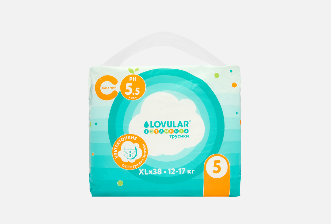 Изображение товара Трусики-подгузники LOVULAR VITAMIN XL 12-17 kg