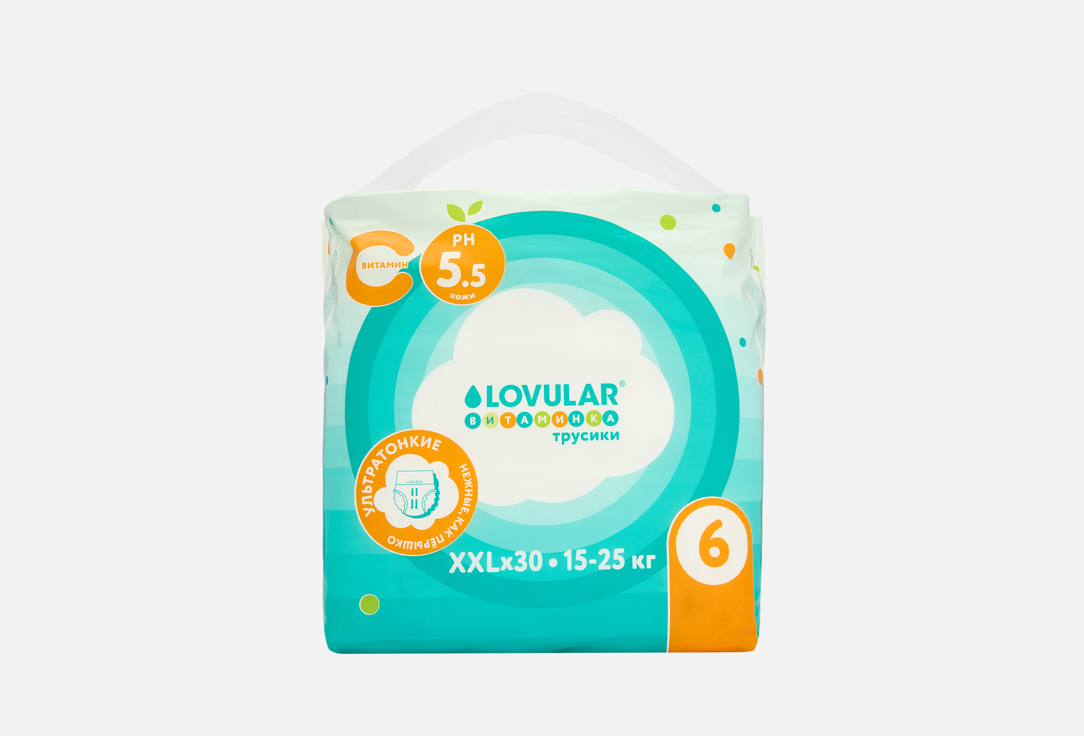 Изображение товара Трусики-подгузники LOVULAR VITAMIN XXL 15-25 kg