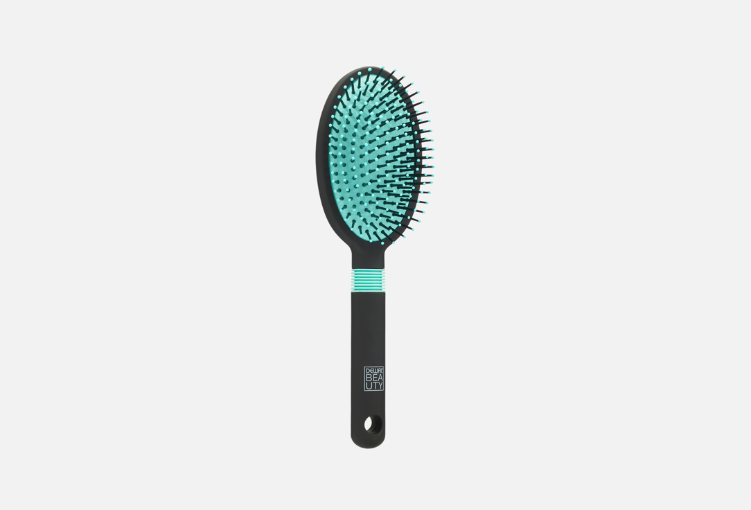 Изображение товара Массажная щетка для волос Dewal Бирюза овальная, 11 рядов
