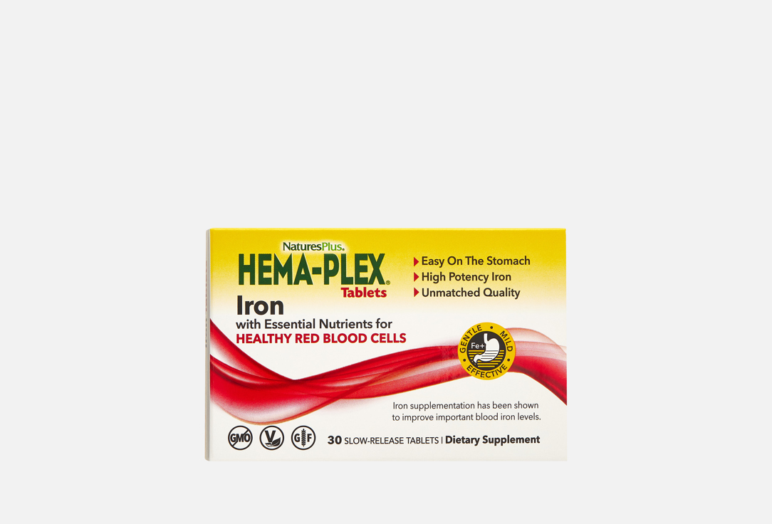 Изображение товара Комплекс витаминов и минералов NaturesPlus железо с микроэлементами 60 таблеток