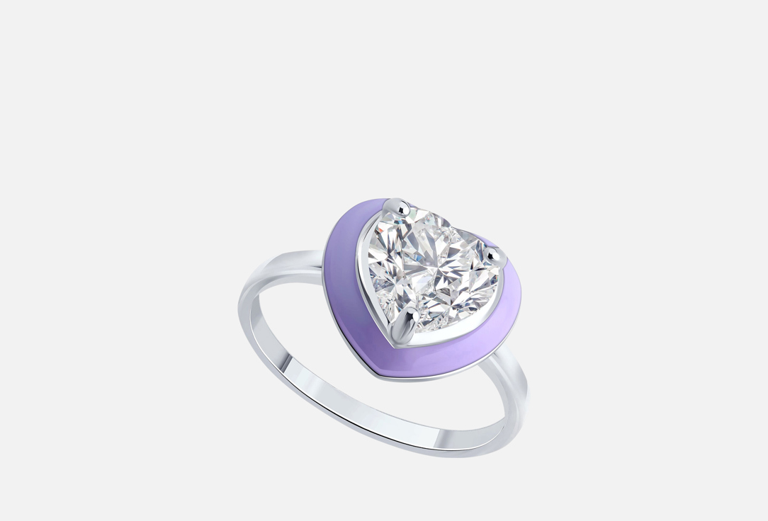 Изображение товара Кольцо серебряное SOKOLOV с эмалью и фианитом для женщин