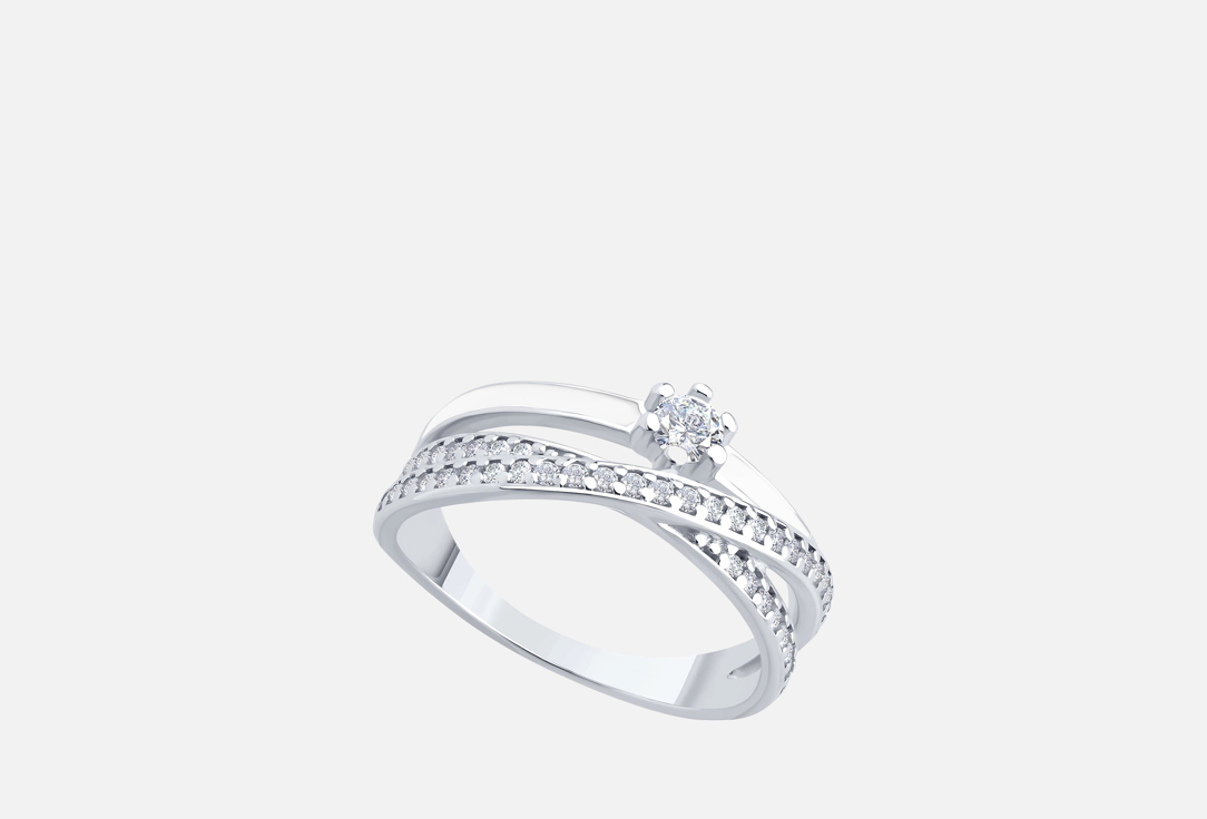 Изображение товара Кольцо Серебряное SOKOLOV с Фианитом и Родиевым Покрытием