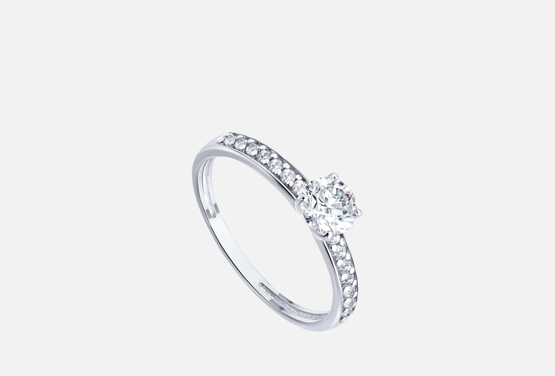 Изображение товара Кольцо серебряное SOKOLOV с фианитом, 925 проба, модель 94014636