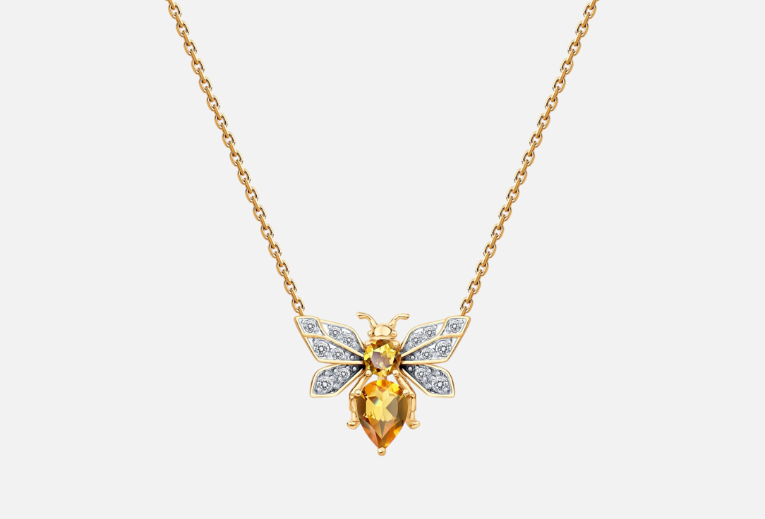 Изображение товара Подвеска Золотая Diamant с цитрином желтого цвета 585 проба