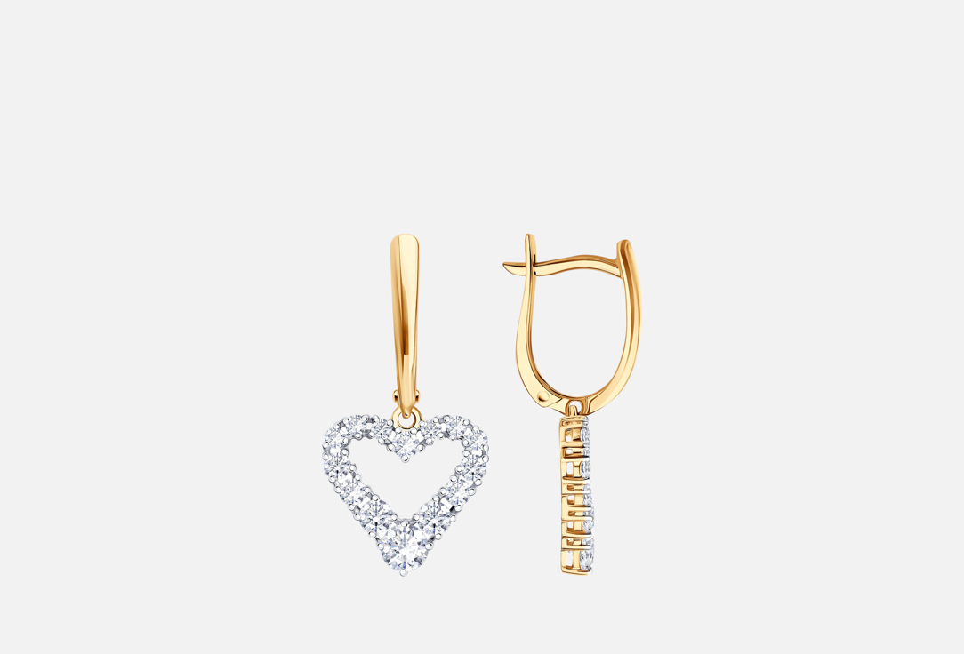 

Серьги Золотые SOKOLOV, Фианит 2 шт