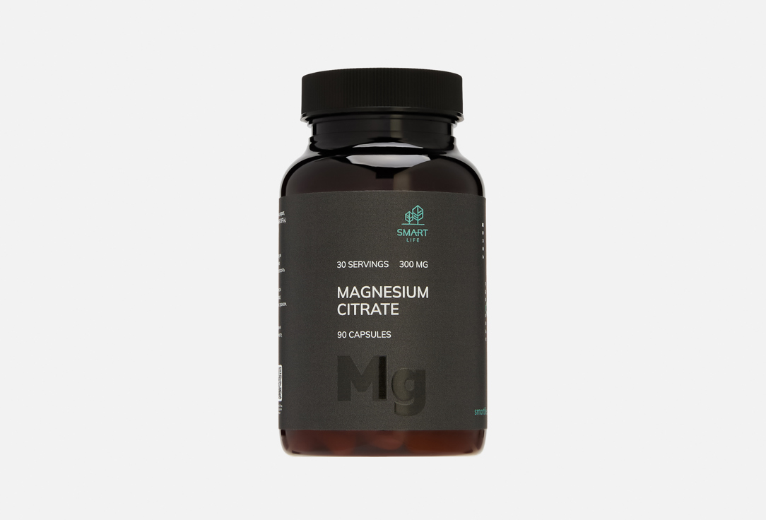 Изображение товара Магний цитрат Smartlife 300 мг в капсулах для поддержки сердца и нервной системы