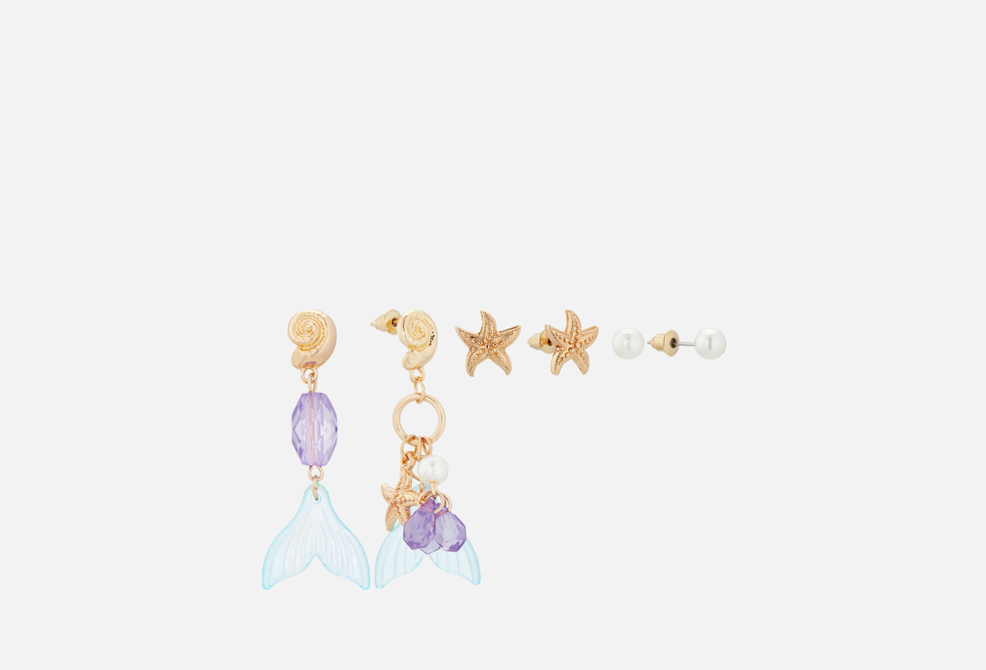 

Набор сережек BEAUTY BOMB, Treasure Hunt 6 шт