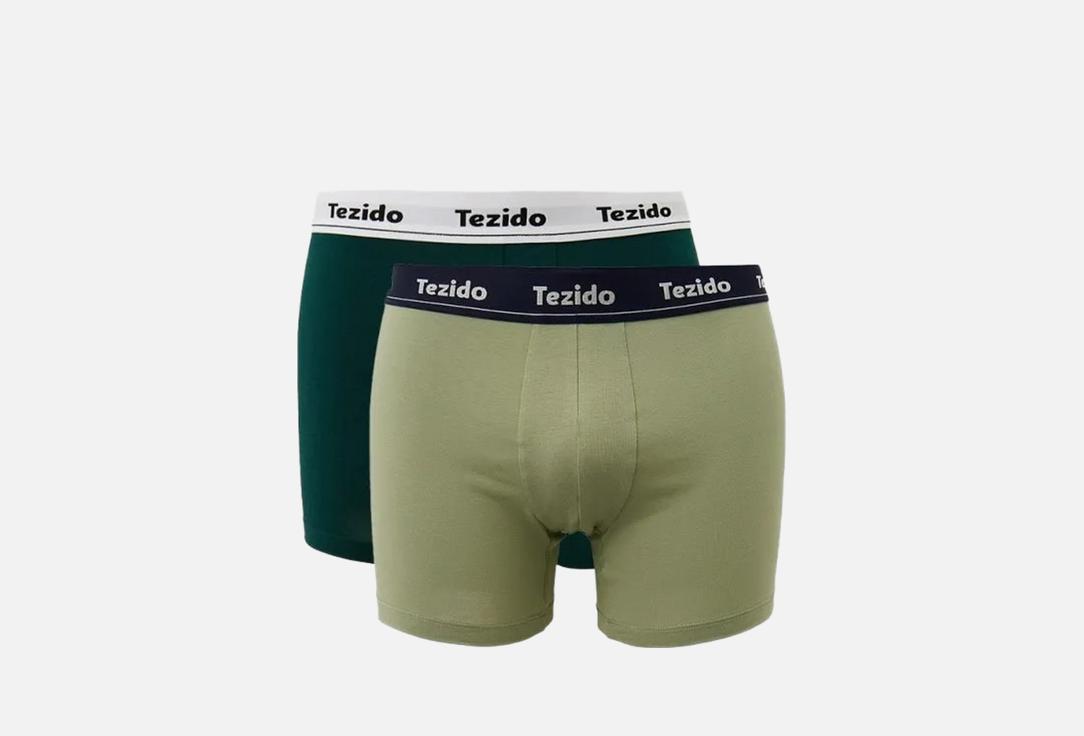 Изображение товара Набор трусов-брифов Tezido еловые 2 шт натуральный хлопок эластан