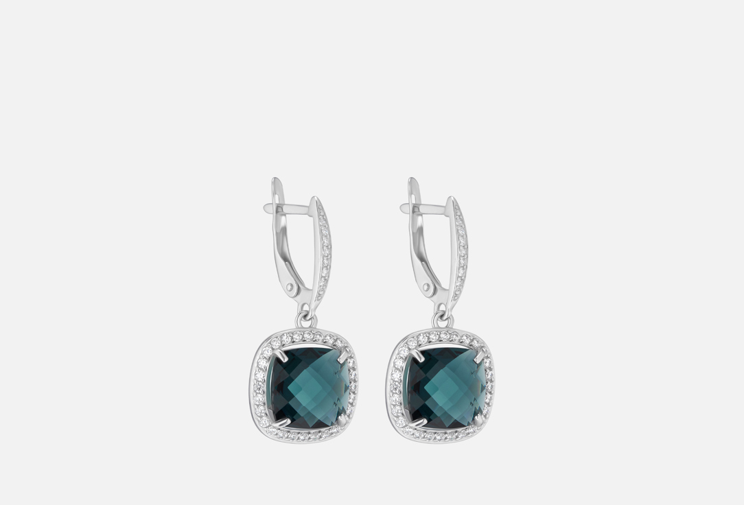 Изображение товара Серьги Серебряные Pepela Jewelry с крупными синими камнями
