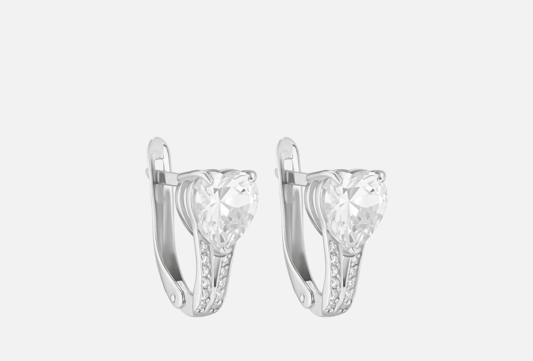 Изображение товара Серебряные серьги с фианитами Pepela Jewelry 925 пробы родирование