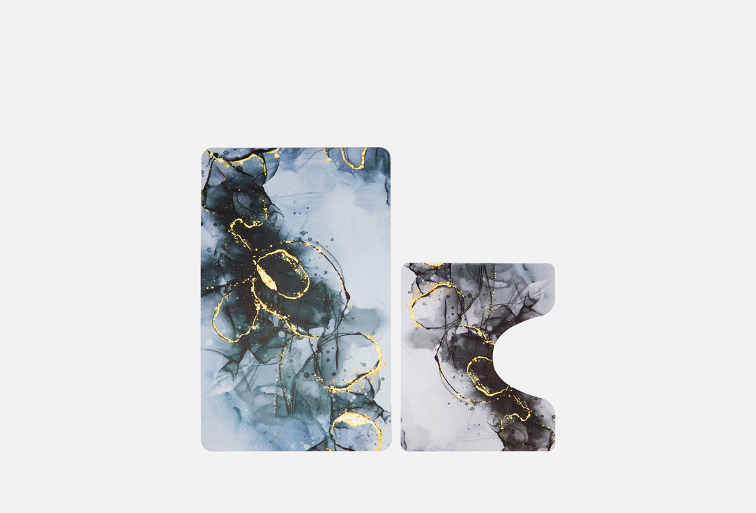 Изображение товара Комплект ковриков для ванны и туалета Carpets 50х80, 40х50, графитовый