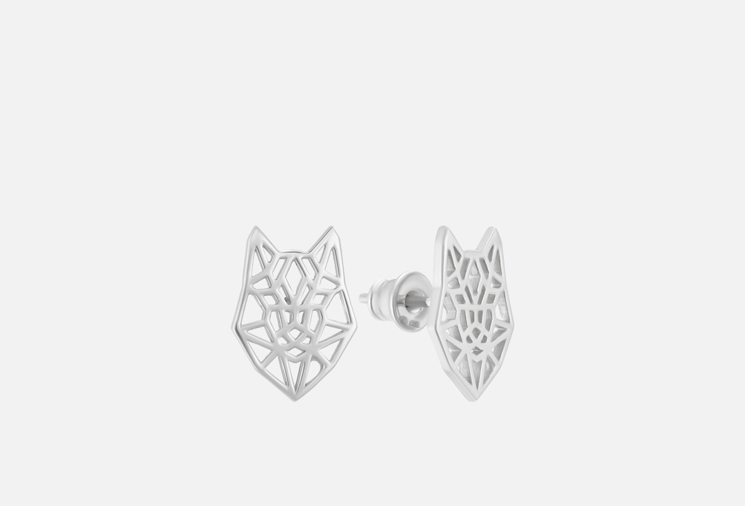 Изображение товара Серьги Серебряные TOTEMICA Волк Geometry