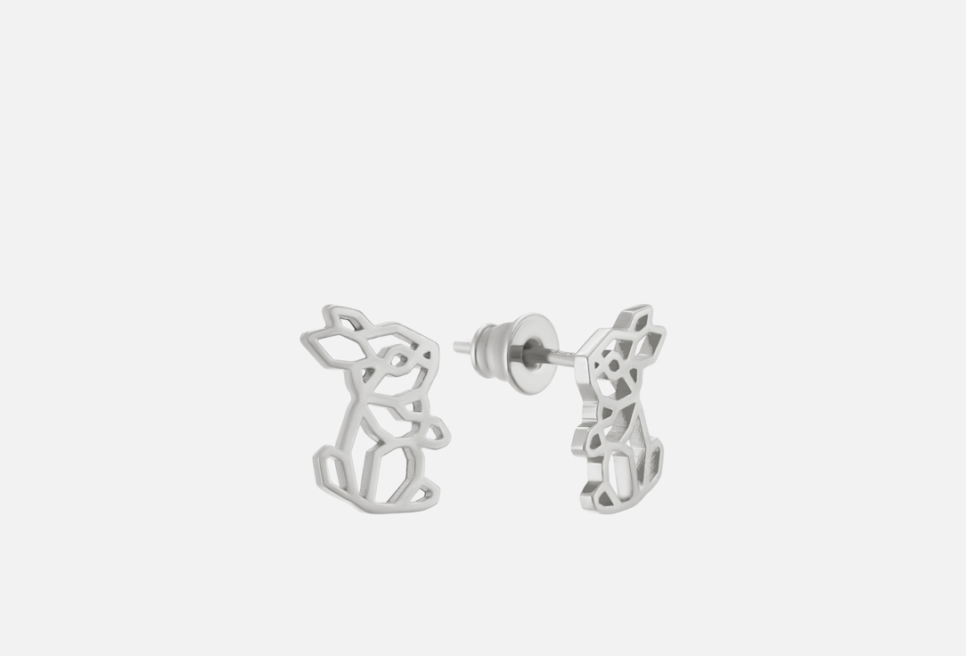 Изображение товара Серьги Серебряные TOTEMICA Зайка Geometry