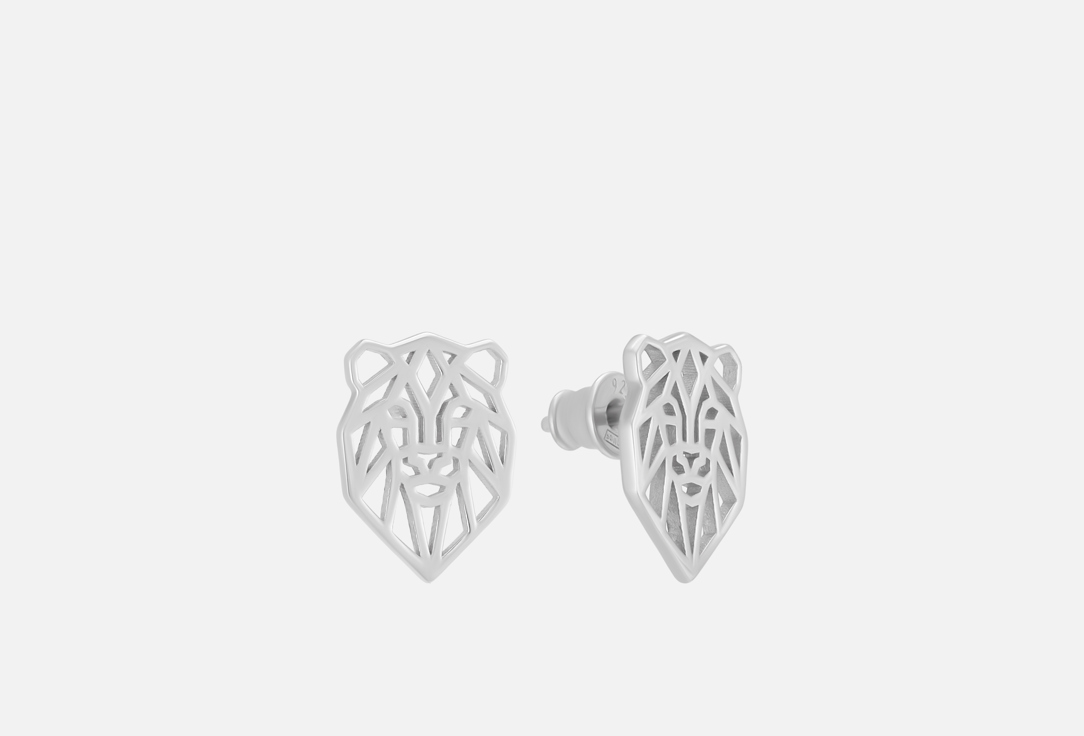 Изображение товара Серьги Серебряные TOTEMICA Лев Geometry