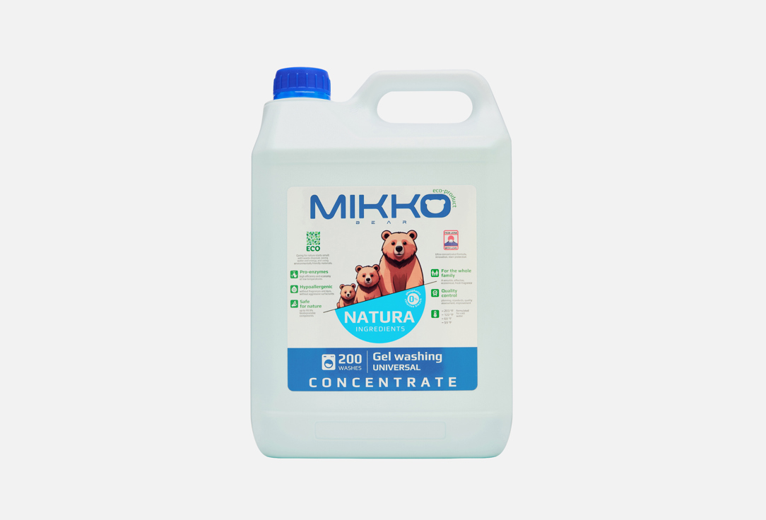 Изображение товара Гель для стирки MIKKOBEAR NATURA универсальный