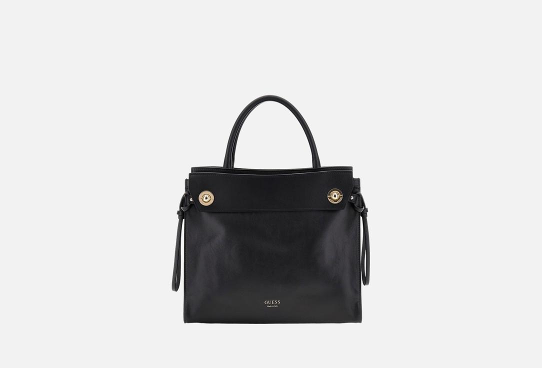 Изображение товара Кожаная сумка GUESS BIANCA MEDIUM SOFT SATCHEL для женщин с логотипами