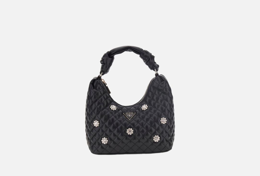

Сумка из эко-кожи GUESS, Черный, EVERLEE SMALL HOBO
