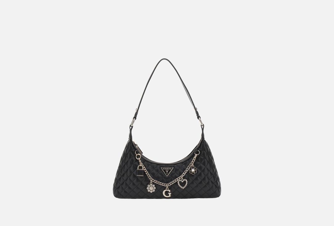 

Сумка из эко-кожи GUESS, Черный, EVERLEE TOP ZIP SHOULDER BAG