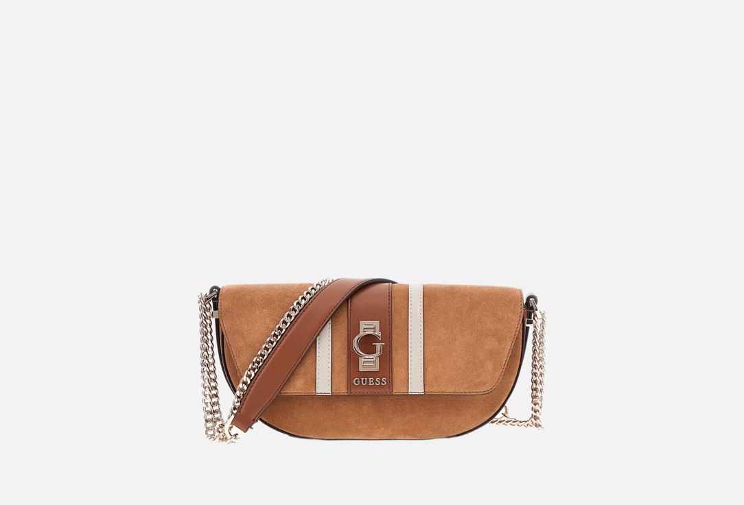 Изображение товара Кожуанная женская сумка GUESS ERENIA CONVERTIBLE XBODY FLAP в коньячном оттенке
